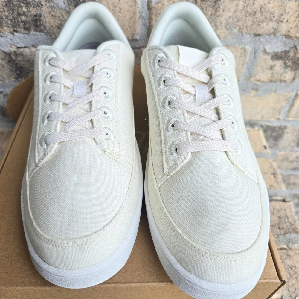 Allbirds Canvas Pacer Mens 11 Natural White Blizzard Organic Cotton Sneaker
